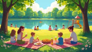 entspannten picknick